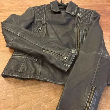 ALLSAINTS 블랙 가죽 자켓 UK 6