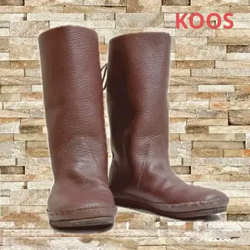 KOOS 코스 미들 기장 가죽 부츠