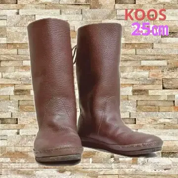 KOOS 코스 미들 기장 가죽 부츠