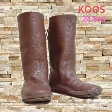 KOOS 코스 미들 기장 가죽 부츠