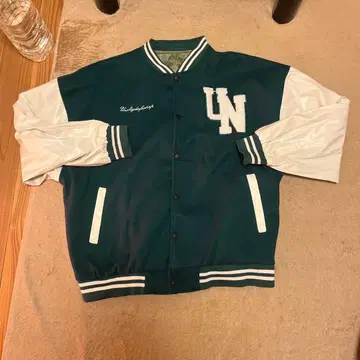 바시티 자켓 다크 그린/화이트 ANAP