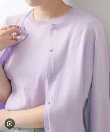 라 토탈리테 La TOTALITE 앙상블 니트 퍼플