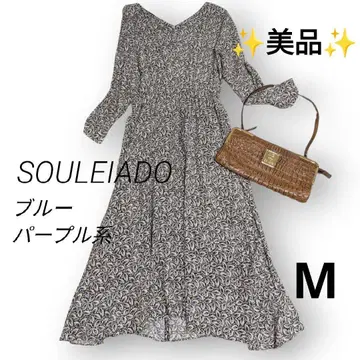 투모로우랜드 소레이아드 원피스 롱 긴팔 M 36 리프 무늬