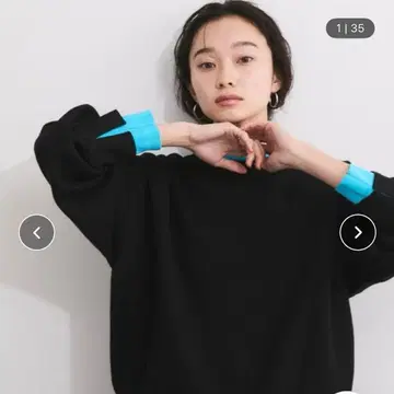 레이어드 스타일 맨투맨 니트 풀오버