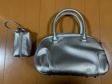 시마무라 실버 핸드백 숄더 스트랩 포함