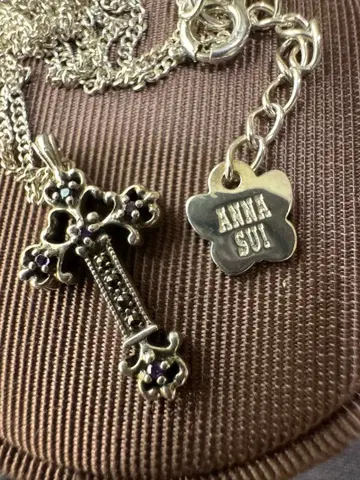 ANNA SUI 안나수이 실버 925 크로스 모티브 목걸이
