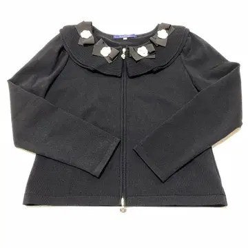 엠즈 그레이시 리본&플라워 모티브 튤 니트 가디건 40