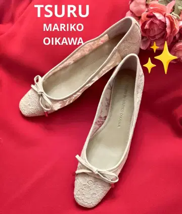 TSURU 마리코오이카와 레이스 장식 리본 사이즈 36