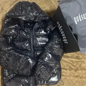 gotsavage 후드 부착 다운 자켓 블랙