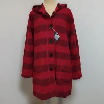 후드 부착 울 코트 LL 미사용