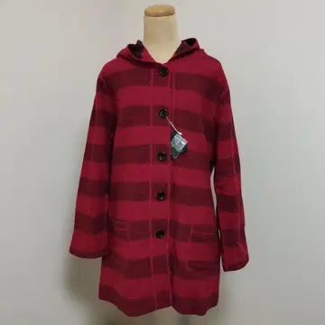 후드 부착 울 코트 LL 미사용