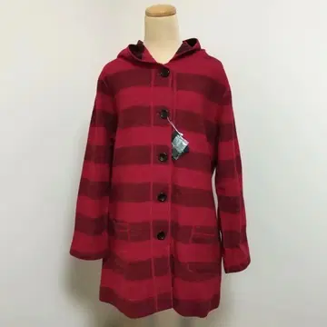 후드 부착 울 코트 LL 미사용