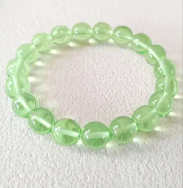No.97 레어 우라늄 유리 비즈 팔찌 그린