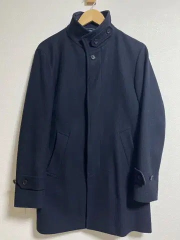 [ green label ] 네이비 스탠드 카라 코트