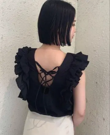 SNIDEL 코튼 펀칭 블라우스