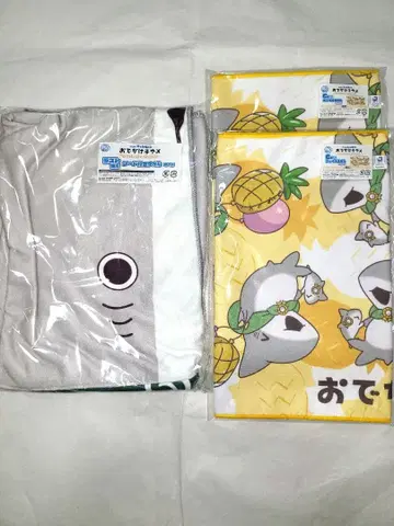 외출 아기상어 후드 부착 타월