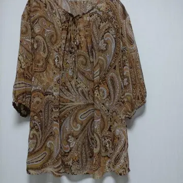 AMACA 아마카 7부 소매 블라우스 페이즐리 무늬