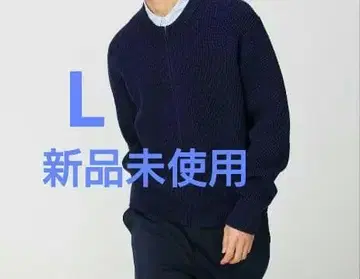 크루넥 풀 집업 가디건