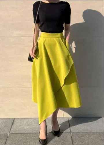 JENNE 랩 플레어 스커트 플레어 스커트 스커트