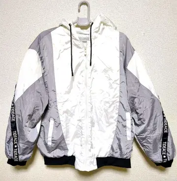 [ 새상품 ] TIDEACE 나일론 자켓 화이트 그레이 1개
