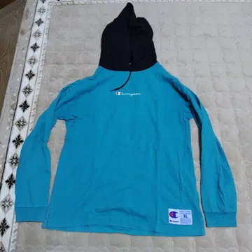 Champion 후드 부착 후드티 XL 터콰이즈