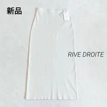 새상품 리브 드와 마이너스 3kg 리브 타이트 스커트 36 에크루