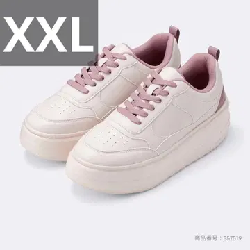 GU 볼륨 밑창 코트 스니커즈 핑크 XXL 통굽 빅 사이즈