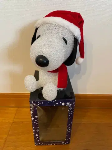 미사용 스누피 라이팅 인형 크리스마스