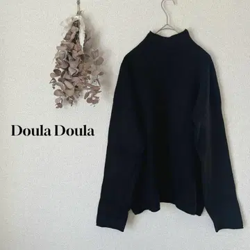 두라두라 니트 스웨터 / 보틀넥 블랙 리브