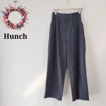 한치 하이웨스트 와이드 팬츠 투 턱 캐주얼 스트레이트 M