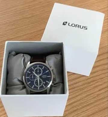 미사용 LORUS 로러스 크로노그래프 손목시계 네이비