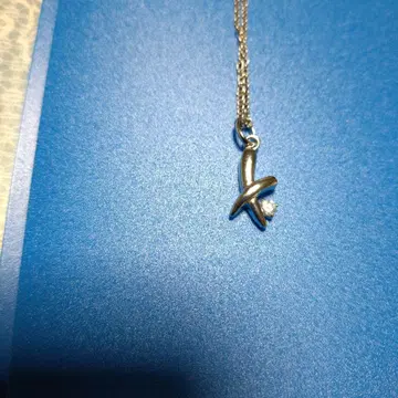 실버 925 X형 펜던트 목걸이