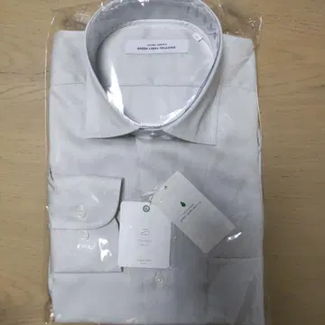 새상품 코튼 스트라이프 이지 다리미 셔츠 드레스 셔츠 그레이 M-L