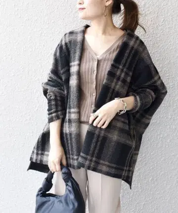 쉽스 이탈리아 체크 숏 겉옷