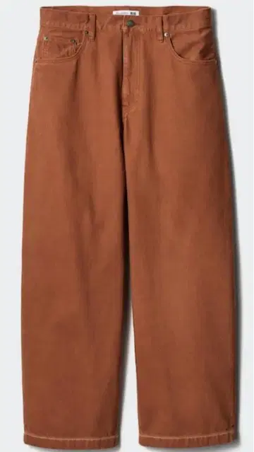 유니클로 JWA 와이드 핏 진즈 33 다크 오렌지 24AW