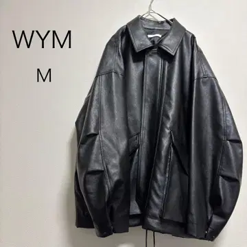 [ WYM ] 가죽 블루종 M 블랙 구제 의류