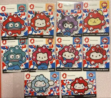 산리오 미야쿠미야쿠 변신 어패럴 스티커 10장 세트 (얼굴, 전신)