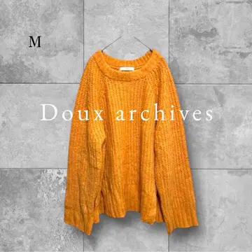 새상품급 드알시브 니트 루즈핏 스웨터 가을/겨울 오렌지 상의 M