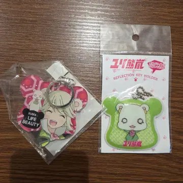 유리곰 폭풍 리플렉션 곰 헤드형 아크릴 키링 뷰티