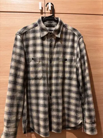 마인 데님 옴브레 체크 셔츠