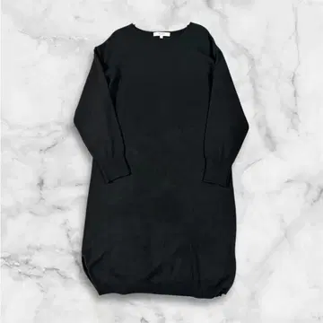 pink adobe 블랙 니트 롱 원피스 L