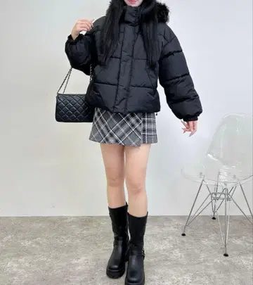 INGNI 에코 퍼 탈부착 패딩 자켓