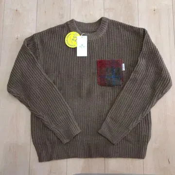 미사용 어반 리서치 서니 라벨 브라운 니트 스웨터 해리스 트위드