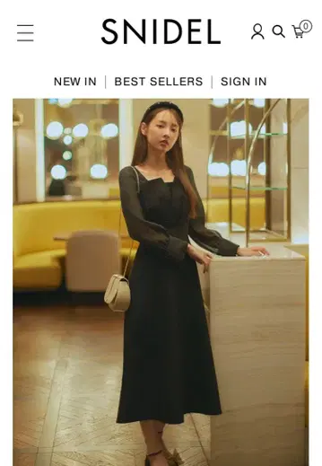 스나이델 SNIDEL 시어 슬리브 원피스