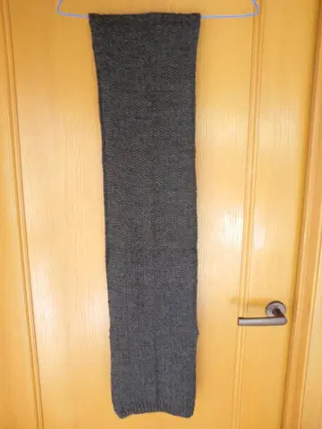 미사용 새상품 IENA 심플한 머플러 차콜 그레이 울+알파카