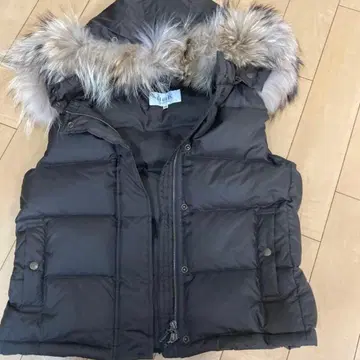 자유구 다운 베스트 사이즈 40 다크 브라운