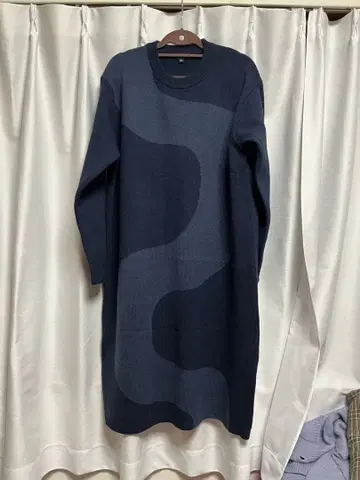 marimekko UNICLO 네이비 니트 롱 원피스