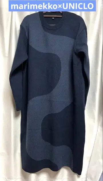 marimekko UNICLO 네이비 니트 롱 원피스