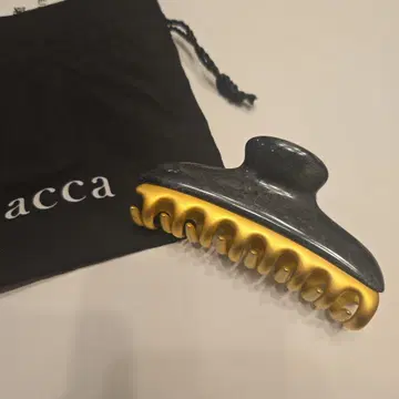 acca 헤어 클립 블랙 마블 대리석 L 사이즈