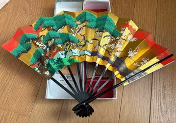 교토 부채 야마오카 하쿠치쿠도 장식 부채 소나무 무용